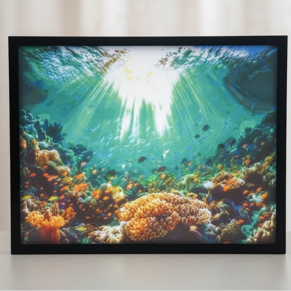 Under the Sea: Coral Reef Sunlight Lithophane light custom Hand Crafted
